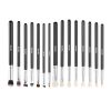 15-Piece Makeup Brush Set for Foundation Blending Eyeshadow, Professional Vegan Brushes with Soft Synthetic Bristles