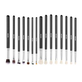 15-Piece Makeup Brush Set for Foundation Blending Eyeshadow, Professional Vegan Brushes with Soft Synthetic Bristles