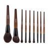 9-Piece Makeup Brush Set for Foundation Blending Eyeshadow, Professional Makeup Brush Kit with Soft Natural Wool & Vegan Synthetic Bristles