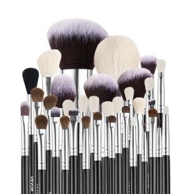34-Piece Makeup Brush Set, Professional Brushes Kit for Foundation Blending Eyeshadow Concealer Blush - with Soft Bristles, Ergonomic Wood Handle