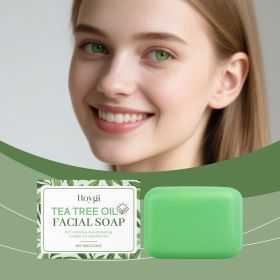 Hoygi Tea Tree Oil Cleansing Soap - Gentle facial cleansing, refreshing and comfortable without tightness, fresh skincare soap