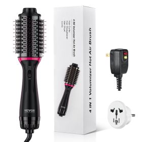 Hair Blow Dryer Brush, 4 in 1 Ionic Hair Styler and Volumizer with Electroplated Titanium & 2.56" Ceramic Coating Oval Barrel