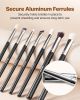 15-Piece Makeup Brush Set for Foundation Blending Eyeshadow, Professional Vegan Brushes with Soft Synthetic Bristles