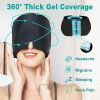 Migraine Relief Hat Gel Hot Cold Therapy Ice cap 360Â° Pain Mask Gel Release Pressure Head Massager Relax Pain Pack Eye Masks with Free Gift