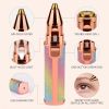 2-in-1 Eyebrow Razor for Women - Painless and Precision Facial Hair Removal with USB Rechargeable Trimmer and Built-in LED Light - Perfect for Nose
