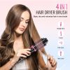 Hair Blow Dryer Brush, 4 in 1 Ionic Hair Styler and Volumizer with Electroplated Titanium & 2.56" Ceramic Coating Oval Barrel
