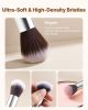 15-Piece Makeup Brush Set for Foundation Blending Eyeshadow, Professional Vegan Brushes with Soft Synthetic Bristles