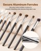 34-Piece Makeup Brush Set, Professional Brushes Kit for Foundation Blending Eyeshadow Concealer Blush - with Soft Bristles, Ergonomic Wood Handle