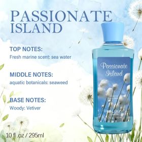 12 Scents,9.98 Oz. Unisex Shower Gel,body Wash. Large Size, Gently Cleanses And Moisturizes, Enriched With Aloe Vera And Vitamin E. Floral, Fruit (Option: Passionate Island)