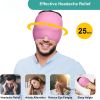 360Â° Massage Migraine Relief Hat Stress Relief Eye Mask Gel Hot Cold Therapy Headache Pain Relief Cap  Ice Head Wrap for Headache and Puffy Eyes