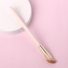 1pc Angled Concealer Brush for Under Eye, Nose Contour, Bronzer, Liquid Foundation, Cream, and Powder - Perfect for Blending, Buffing, and Stippling
